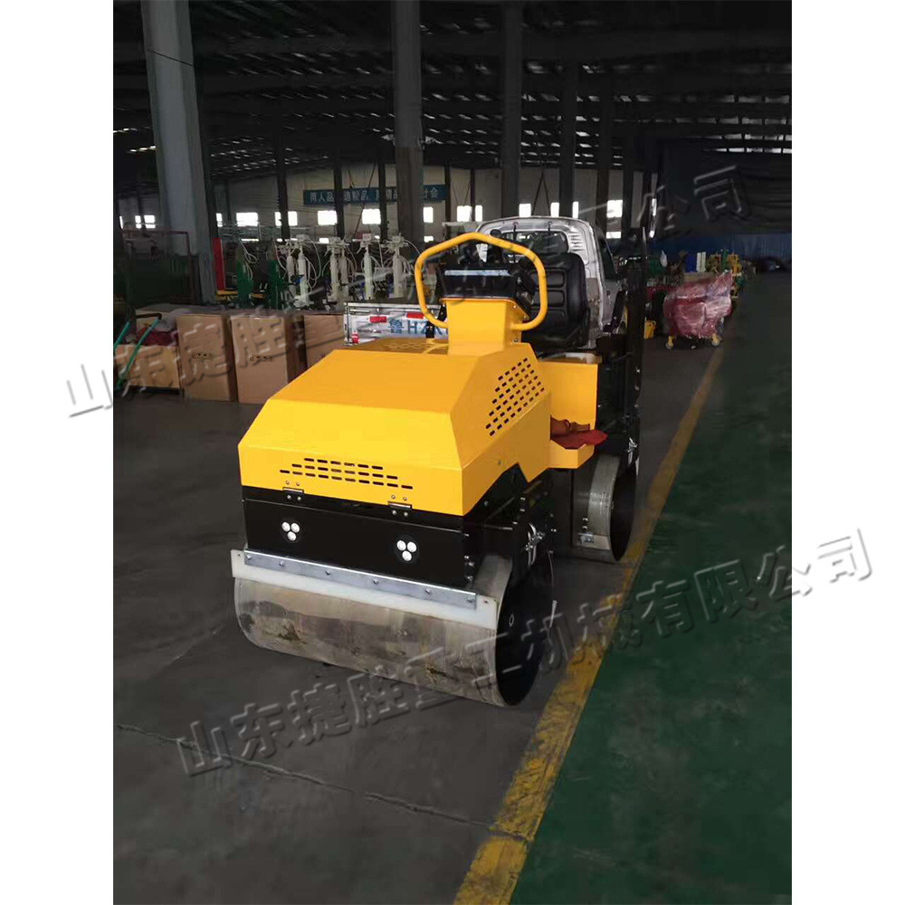 compactor de pavimento de hormigón tipo rodillo vibratorio de conducción hidráulico completo de velocidad variable sin paso doble rodillo de acero nivelador