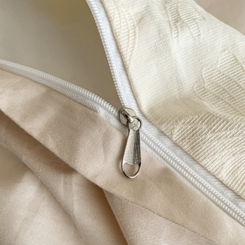 Luz de lujo doble capa de algodón jacquard de tres capas de colchón de alta calidad de cuatro piezas de sábanas de cama de algodón de tres piezas de ropa de cama