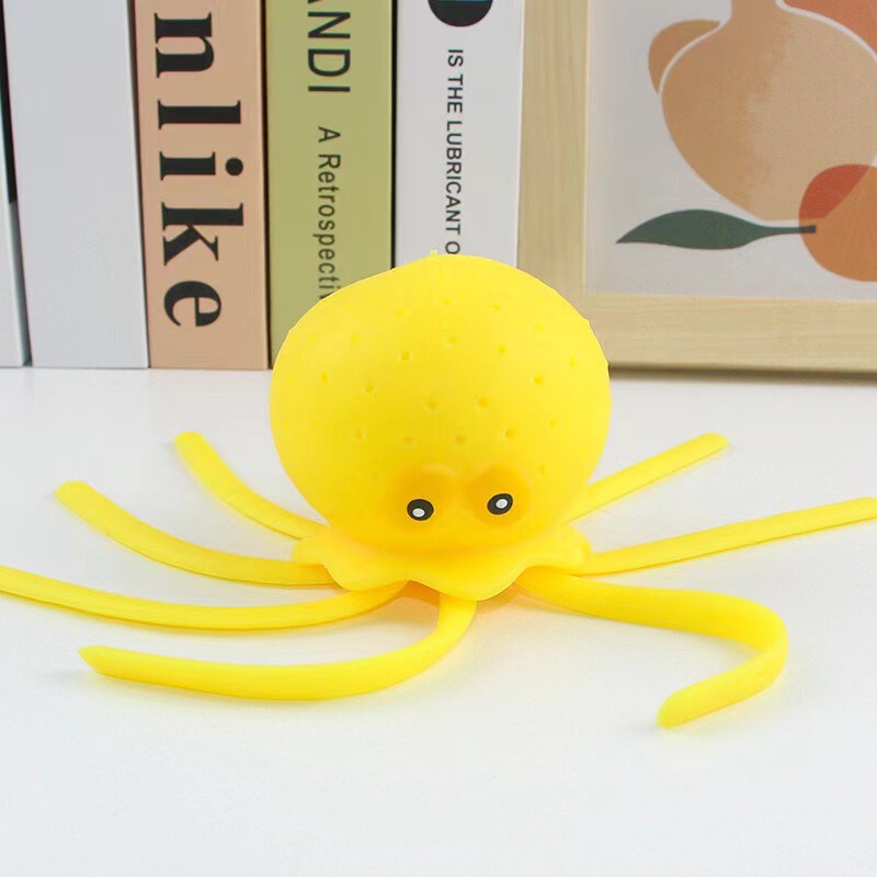 Octopus Pinch Music Marine Animal Kidsren's Bath Toy TPR Water Decompression Toy Octopus Octopus Wholesale