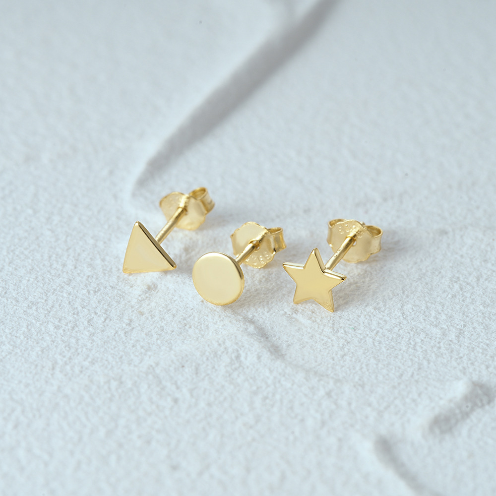 3g Weight Ear Studs Classification 1 Set Quantity Daily Occasion 925 Sterling Silver Material Star, Butterfly Pattern Women's Gender Plating Design Simple Style Style 1 Set 925 Sterling Silver Star Butterfly Ear Studs 23