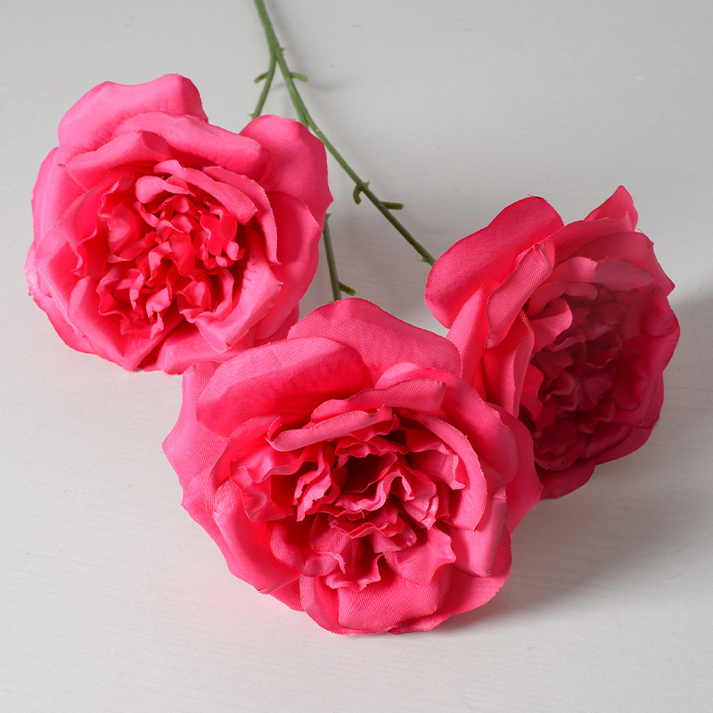 Flor artificial rosa roja naranja flor artificial Rosa flor artificial salón de bodas boda decoración del hogar flor artificial al por mayor