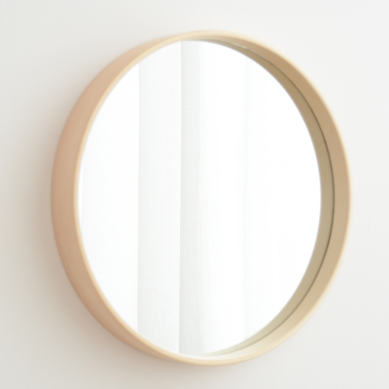 Solid Wood Round Mirror Bathroom Mirror Vanity Mirror Natural Wood Wall Mounted Bedroom Decor Japanese Round Mirror Bathroom Mirror