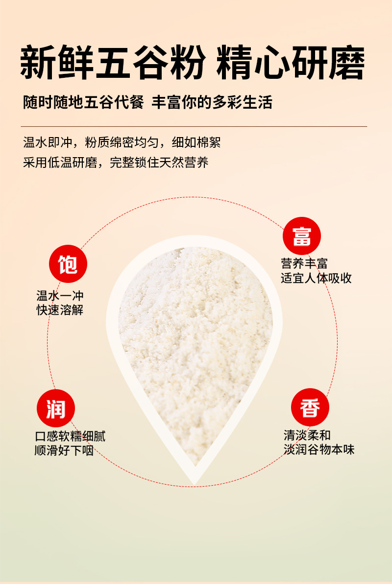 Roasted Brown Rice Powder 500g Instant Whole Grain Meal Replacement Breakfast Drink quality and texture
