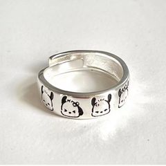 New Original Cute Paco Dog Ring Cartoon Pattern Adjustable Open Gift for Girlfriend and Friend