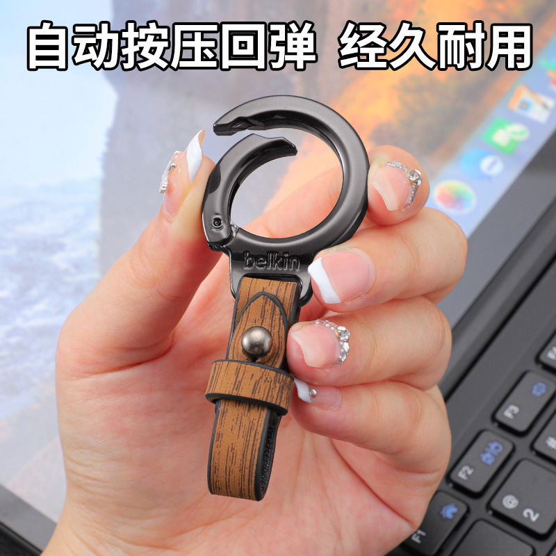 Llavero 2024 nuevas chicas hombres creativo de la piel del coche de la piel de la cintura de alta calidad colgante anti-pérdida llavero