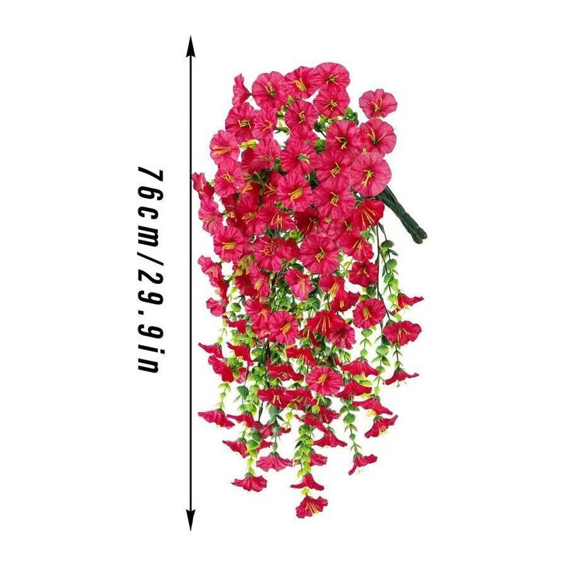 45目仿真牵牛花藤条尤加利假花婚礼场景布置家居装饰绿植厂家批发|undefined