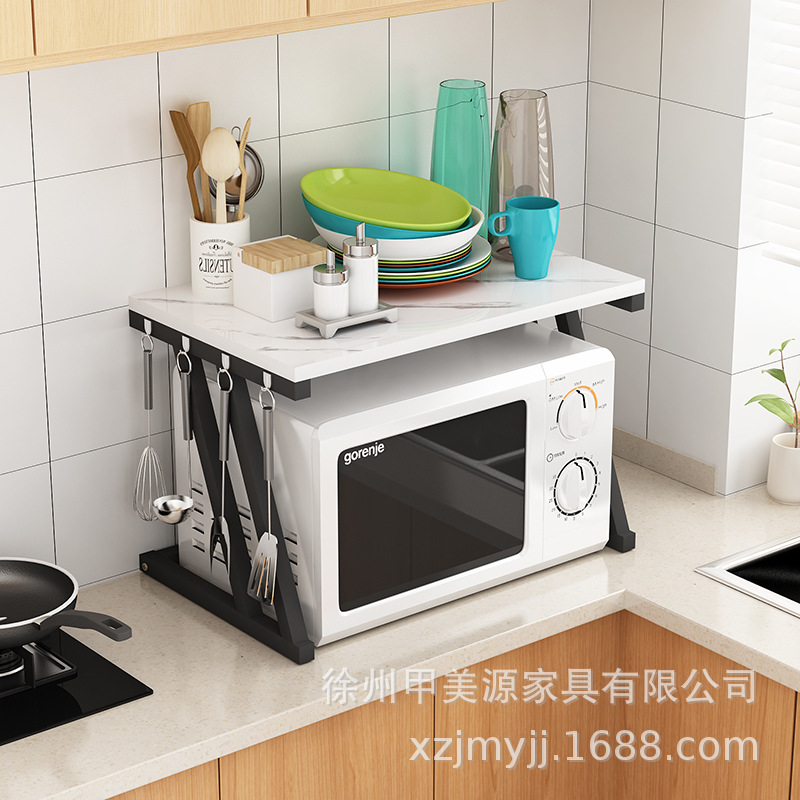 Venta al por mayor estante de almacenamiento de cocina estante de horno de microondas estante de almacenamiento simple de doble capa estante de almacenamiento de 2 capas estante simple de almacenamiento de horno