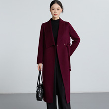 时尚妈妈气质双面羊绒大衣秋冬2025新款中长款中年女士羊毛呢外套