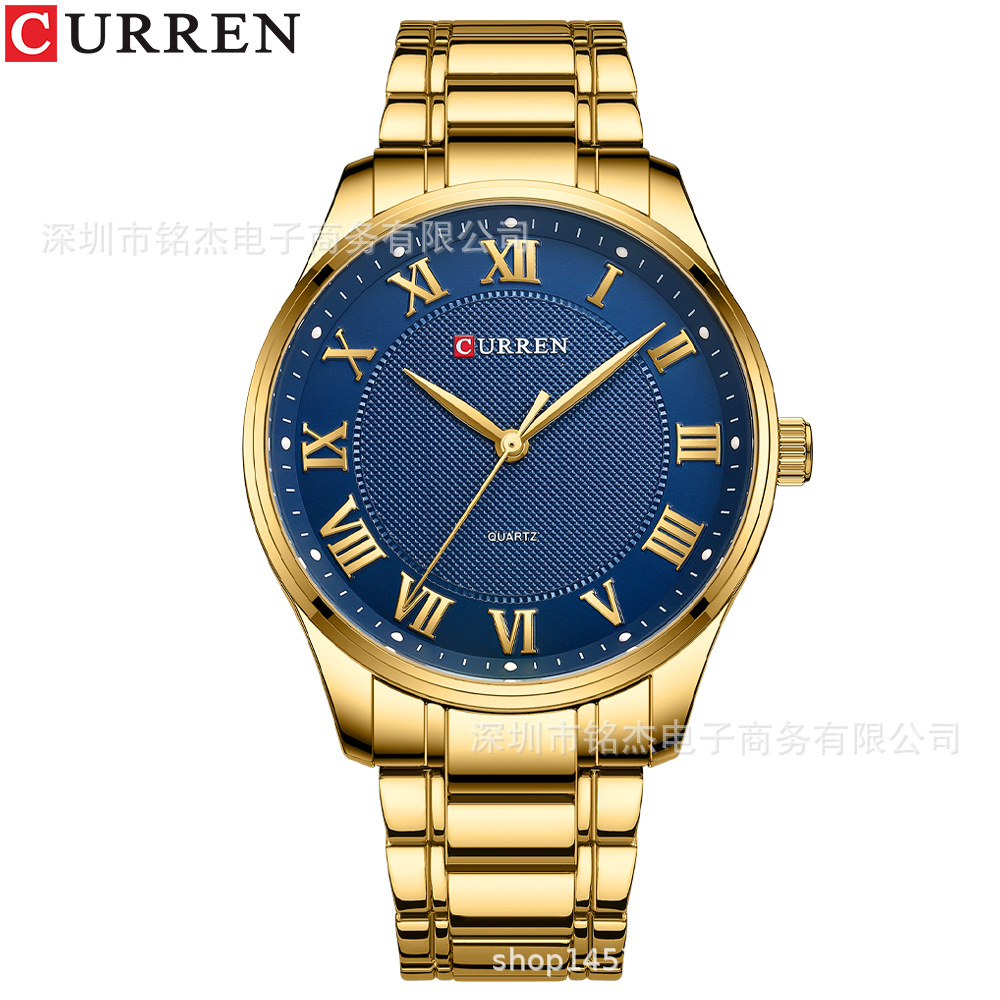 Gold with gold shell blue face