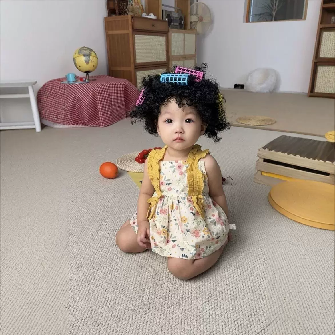 Детский арендованный парик 2 ~ 12-летний спектакль парик смешной реквизит Детский сад День защиты детей