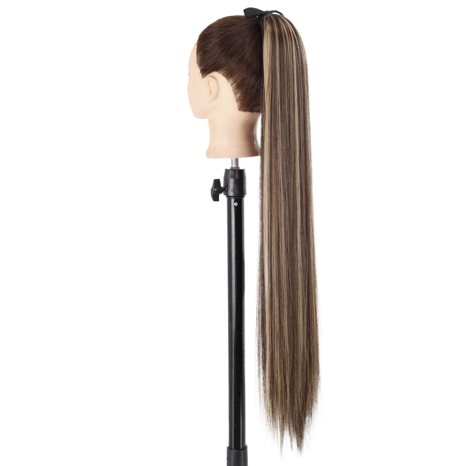 85CM correa de cola de caballo fibra química peluca damas 34 pulgadas extensiones de cabello recto