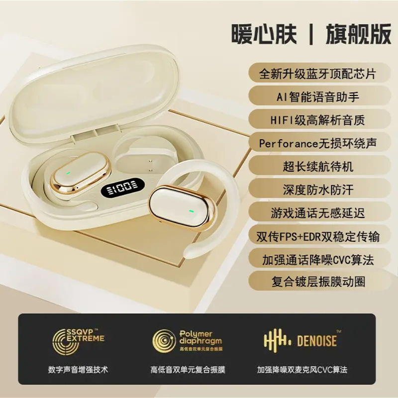抖音跨境新款X96不入耳OWS蓝牙耳机挂耳式运动耳机超长续航降噪|undefined