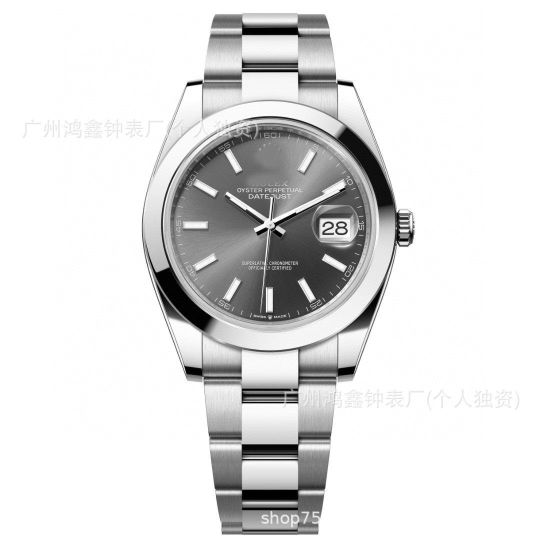 comercio exterior transfronterizo Oyster Registro de movimiento constante Reloj de apertura verde oliva Registro de hombre Reloj mecánico automático al por mayor
