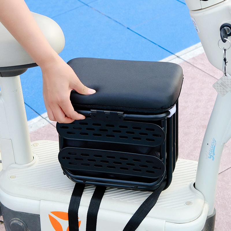 Electric Scooter Child Seat with Front Storage Pedal and Safety Handle, Dedicated Child Safety Seat Storage for Electric Vehicles