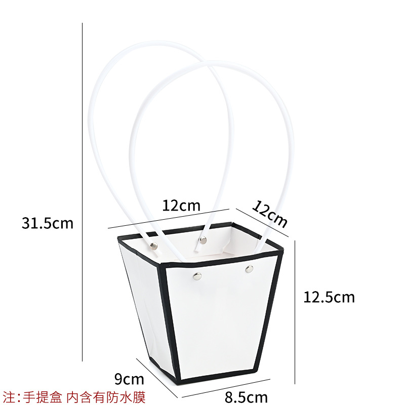 Bolso especial transfronterizo para flores, descuento al por mayor, bolsa trapezoidal de papel kraft impermeable, bolsa de embalaje de regalo, bolsa de ramo