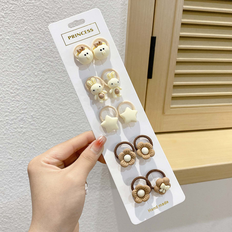 Banda de goma de dibujos animados para niños, las niñas atan el cabello sin lastimar el cabello, linda banda para el cabello, cuerda para el cabello, bebé de alto valor, cuerda para el cabello