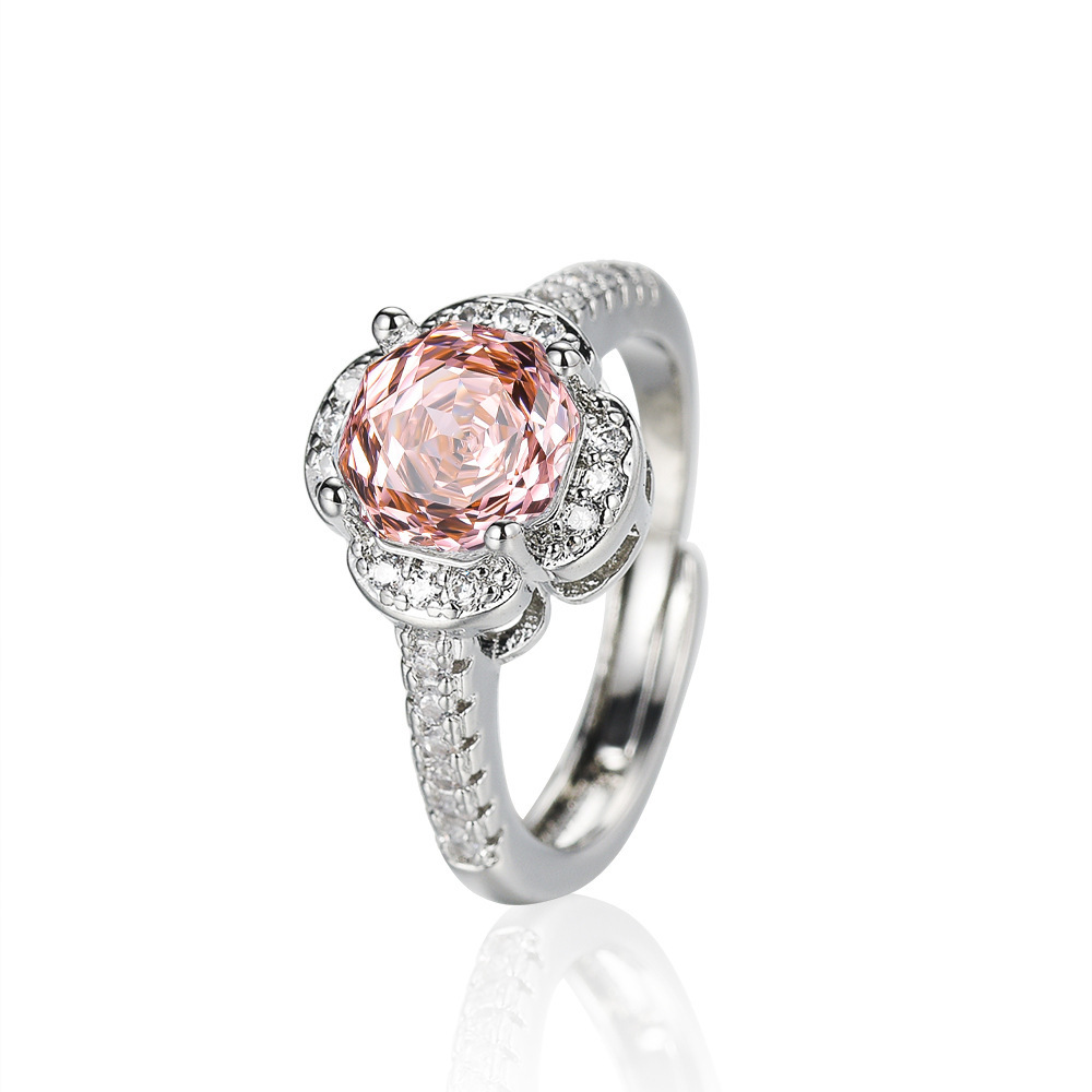 Amazon nuevo Seiko Rose Chepa Paracha collar de zircon pendientes anillo de tres piezas al por mayor