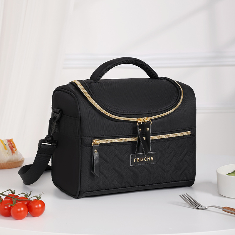 Hermosa y elegante lonchera portátil para el trabajo, bolsa térmica para empacar comidas, bolsa de picnic para loncheras al por mayor transfronteriza.