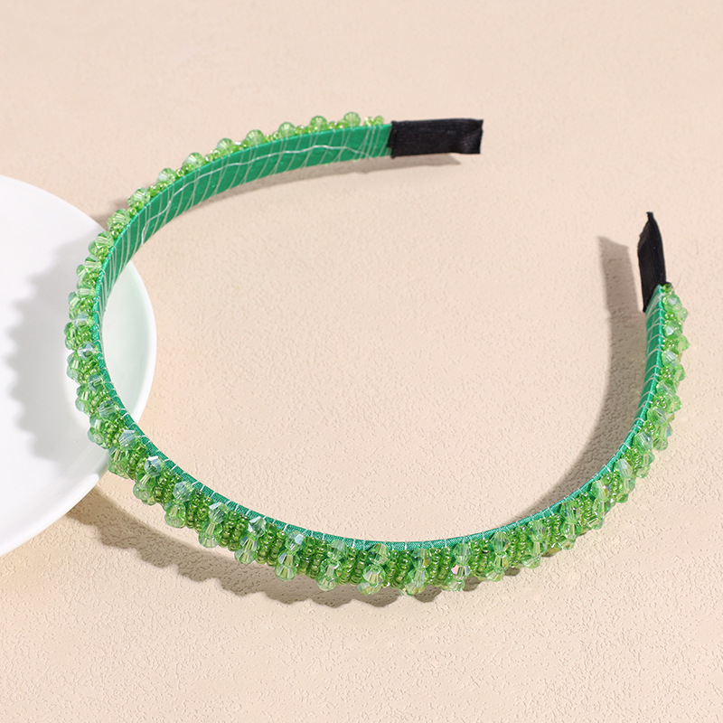 Sweet Style Sweet Solid Color Artificial Crystal Hair Band