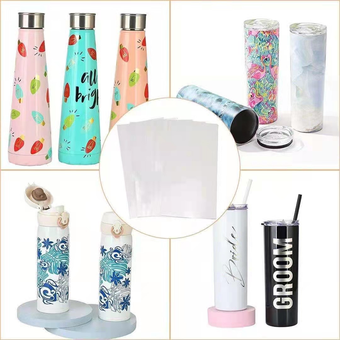 义乌20oz直筒杯专用热升华转印热缩袋耐高温白色收缩膜shrinkwrap