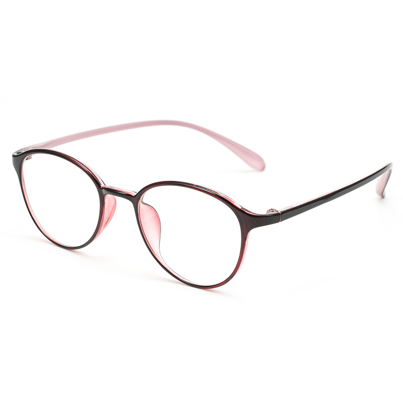 Danyang Glasses TR6818 Montura de gafas para miopía ultraligera y pequeña para mujeres con rostros pequeños, exclusiva montura de color té frío para miopía severa.