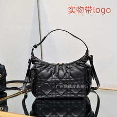 跨境货源新款经典老花羊皮藤格水桶包Dream 时尚百搭单肩斜跨女包