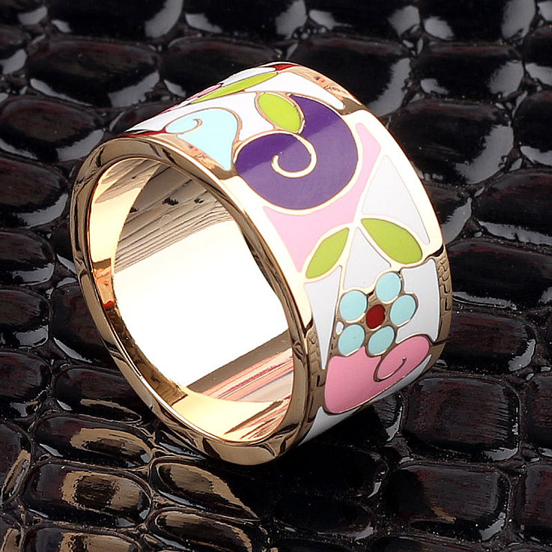 Anillo accesorios de la joyería de titanio acero H bufanda de seda hebilla de esmalte de color chal hebilla bufanda cuadrada joyería bufanda anillo nudo