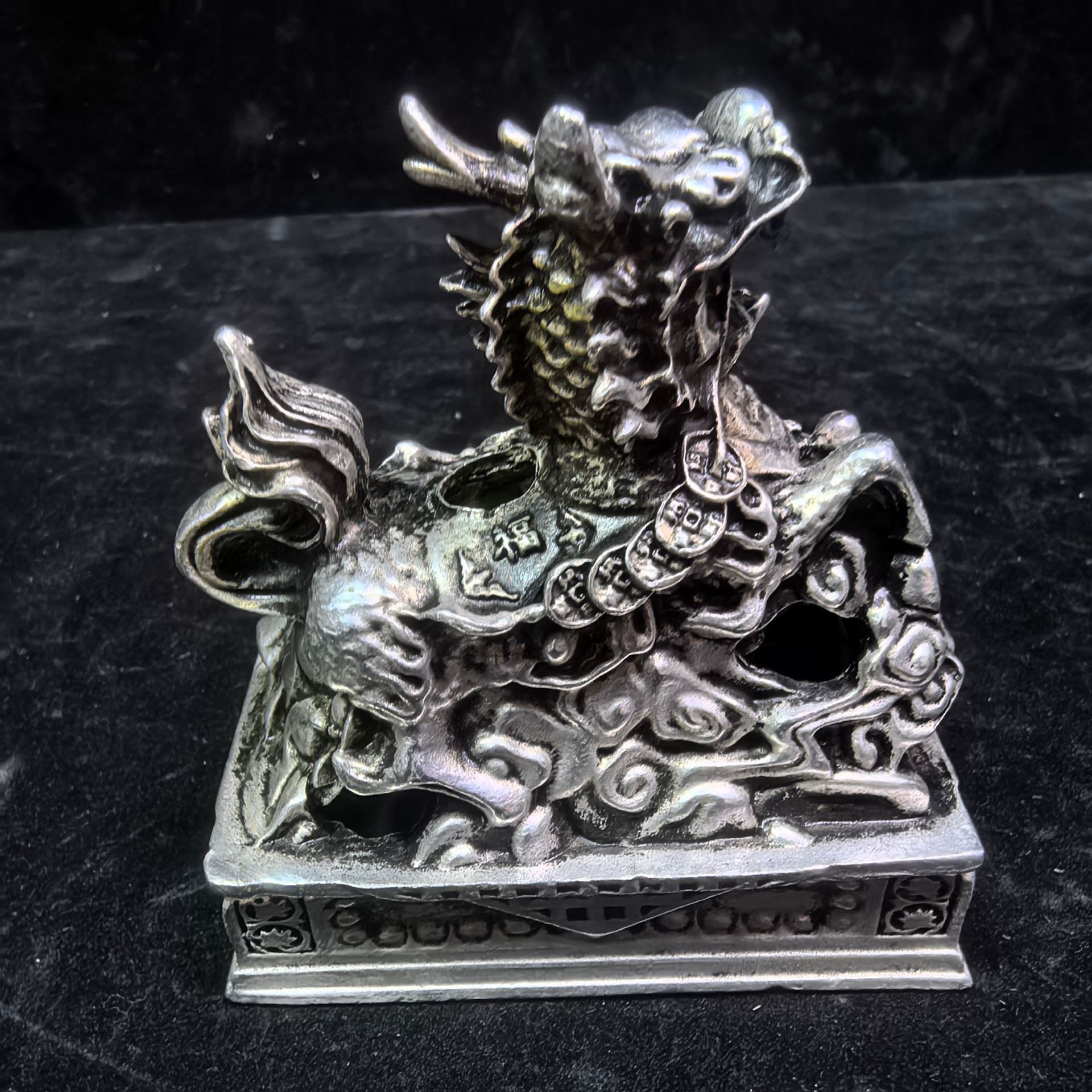 仿古银龙马精神钱币摆件办公室家居客厅装饰品景区热卖工艺品