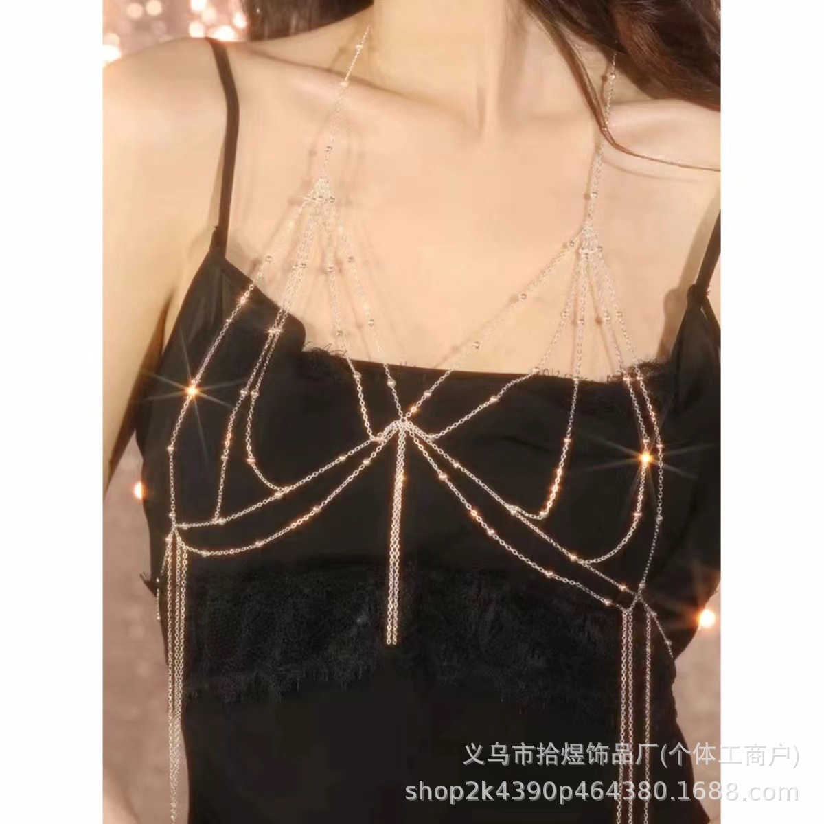 胸链身体链礼服婚纱新娘年会项链肩链腰链配饰性感比基尼配饰沙滩