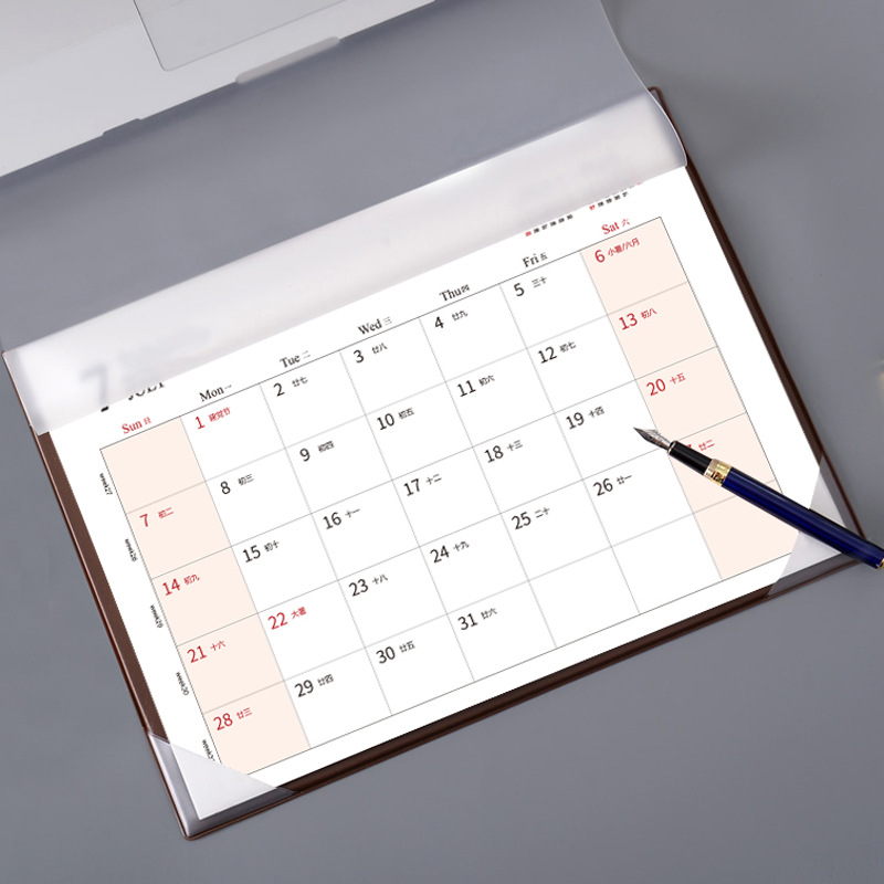 New 2024 Large Class Desk Calendar Pad, Desk Notepad, Business Office Memo Creative Planning Monthly Calendar