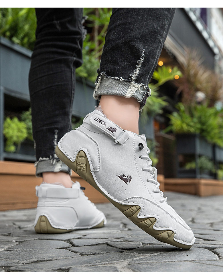 Bốt Martin nam cổ cao lót nhung giữ ấm, giày bông da lộn đế cao su chống trượt — C8008M kaki lót nhung, C8008M màu xám lót nhung, C8008M màu đen lót nhung, F8008M màu hồng lót nhung chi tiết 20