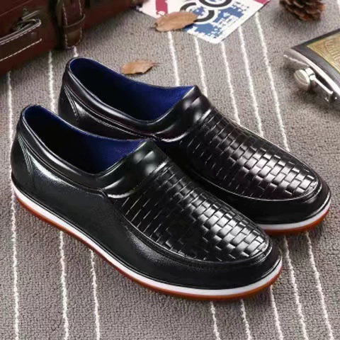 Модная короткая непромокаемая обувь, Мужская Рабочая обувь для четырех сезонов, нескользящая кухонная обувь с низким верхом, износостойкая резиновая обувь, обувь для рыбалки, непромокаемая обувь