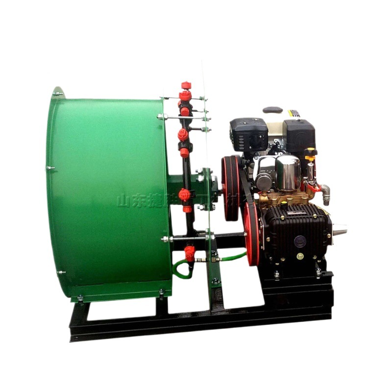 máquina de dispersión de niebla en forma de ventilador impulsada por tractor, máquina de pulverización en forma de ventilador para huerto de huerto, pulverización de aire suspendida