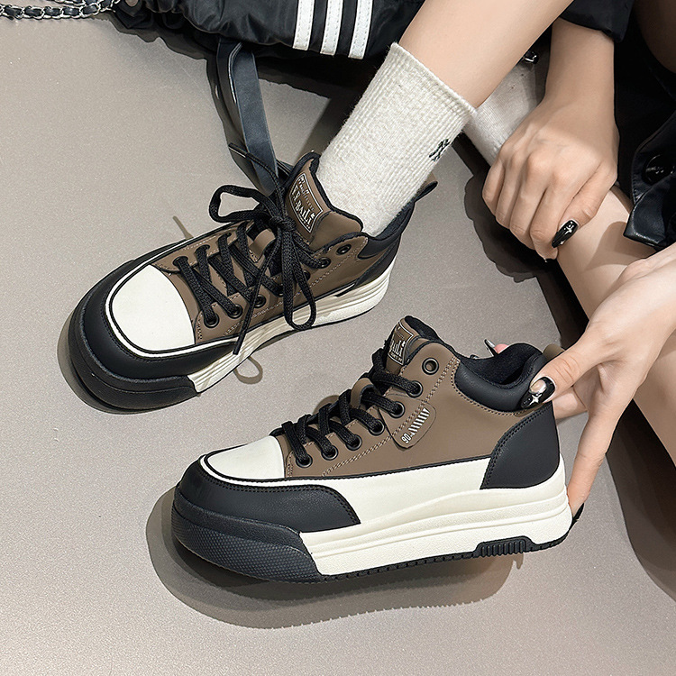 Echtes leder high top für frauen in 2023, neue höhe zunehmende fuß enthüllt kleine und vielseitig dicke sohlen frauen_voghion.com
