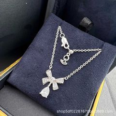 高版本格拉胡双蝴蝶满钻项链女双重奏幻影镀厚金高级感锁骨链吊坠