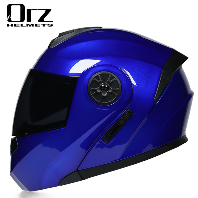 ORZ Casco de coche eléctrico Casco completo gris para hombres y mujeres Casco completo Casco pequeño Casco de cuatro estaciones Casco completo sin motocicleta