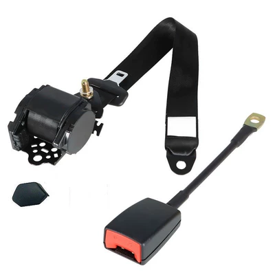 Car seat belt three-point safety belt - 34-m-k3-plastic-coated-rings-30cm-steel-wire-base