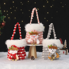 クリスマスキャンディー袋の新しい手提げ袋子供リンゴ袋の平安夜のポケットのぬいぐるみのプレゼント袋