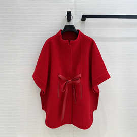 2025冬季新款精致优雅气质柔软时尚干练柔软老钱洋气百搭斗篷大衣