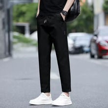 秋冬季加绒男士休闲裤裤直筒宽松长裤外穿秋裤中青年运动裤