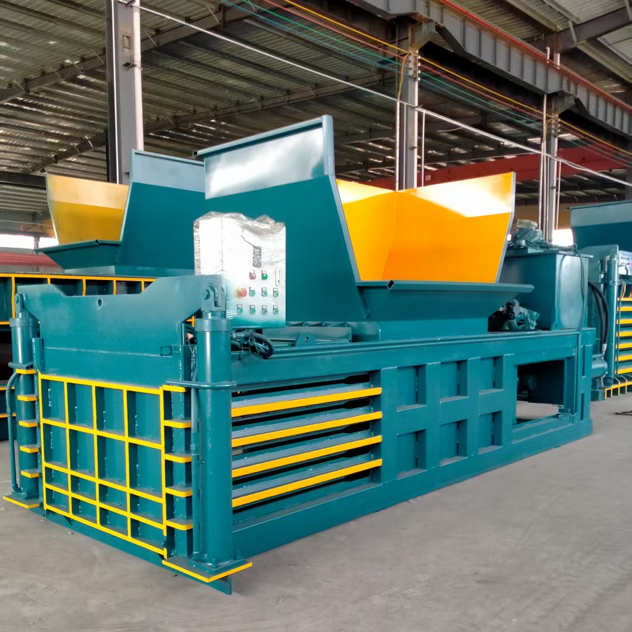 塑料压缩废纸打包废料回收全自动打包机200吨位卧式打包机源头厂