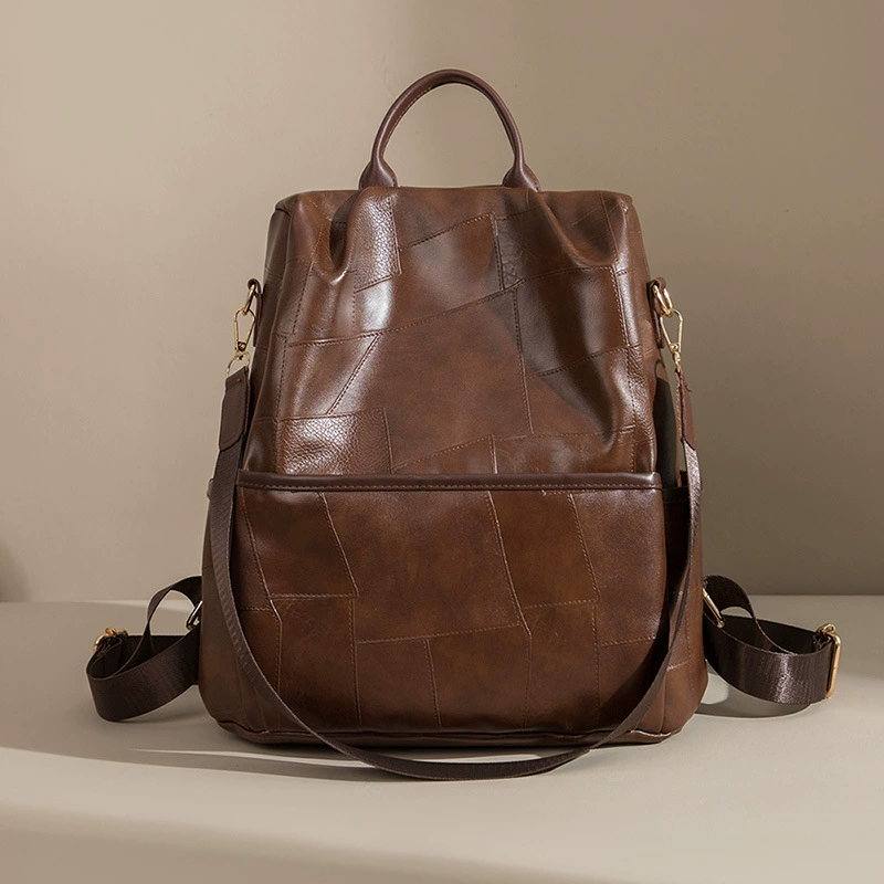 Fashionable capacious backpack, shoulder bag, universal one-shoulder bag, travel bag, western style