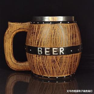 德国不锈钢木桶啤酒杯创意大容量扎啤酒桶个性酒吧用品爆款-阿里巴巴
