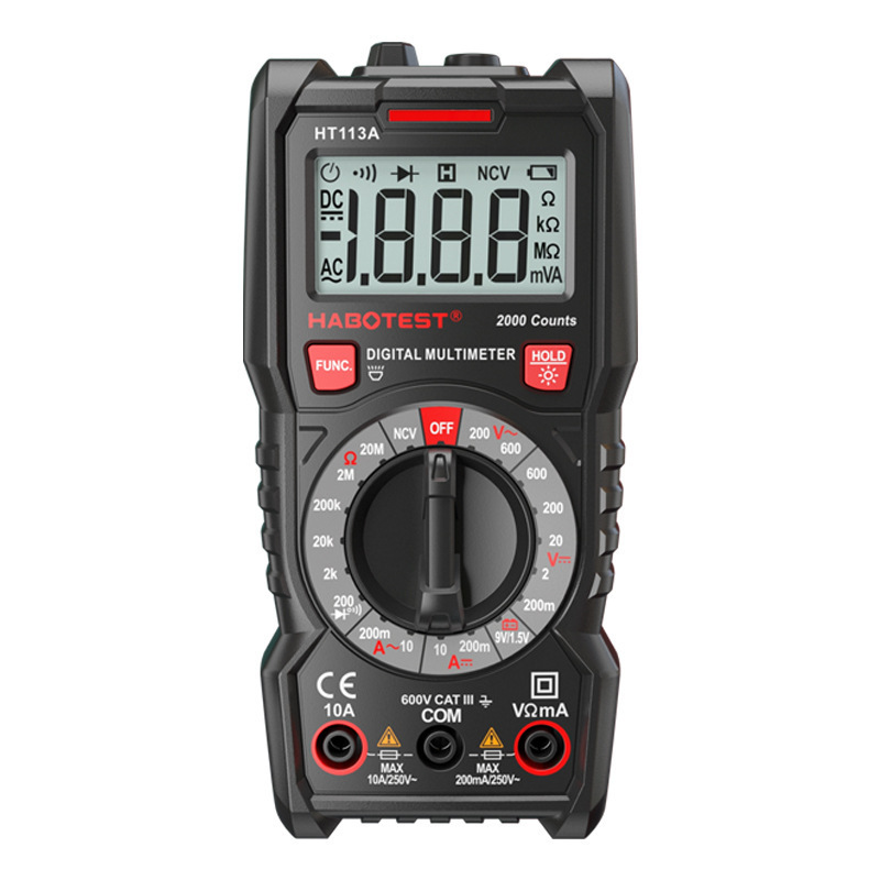 HABOTEST HUABO HT113A/B/C 고정밀 디지털 멀티 미터 지능형 화상 방지 전기 디지털 유니버설 미터