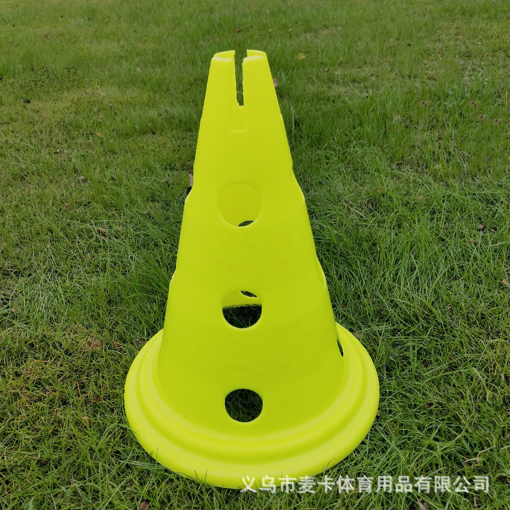 Fábrica al por mayor Maca 30cm logo barril con agujero 12 pulgadas entrenamiento de fútbol obstáculo cono barricada transfronteriza Fútbol