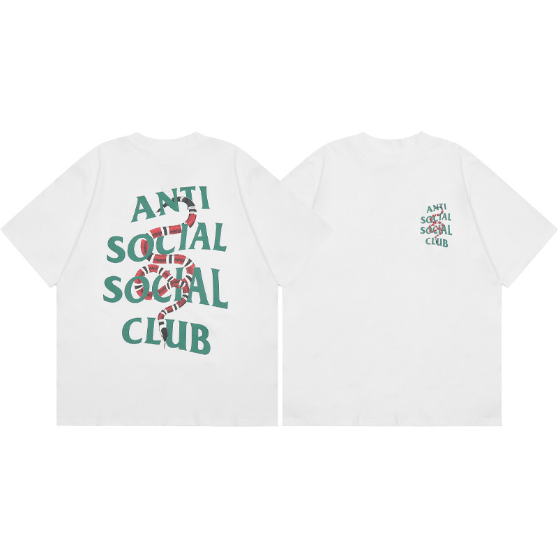 Diferencia de moneda del mercado ASSC CLUB fujiwaro Lightning serie impresa camiseta suelta de manga corta para hombres y mujeres