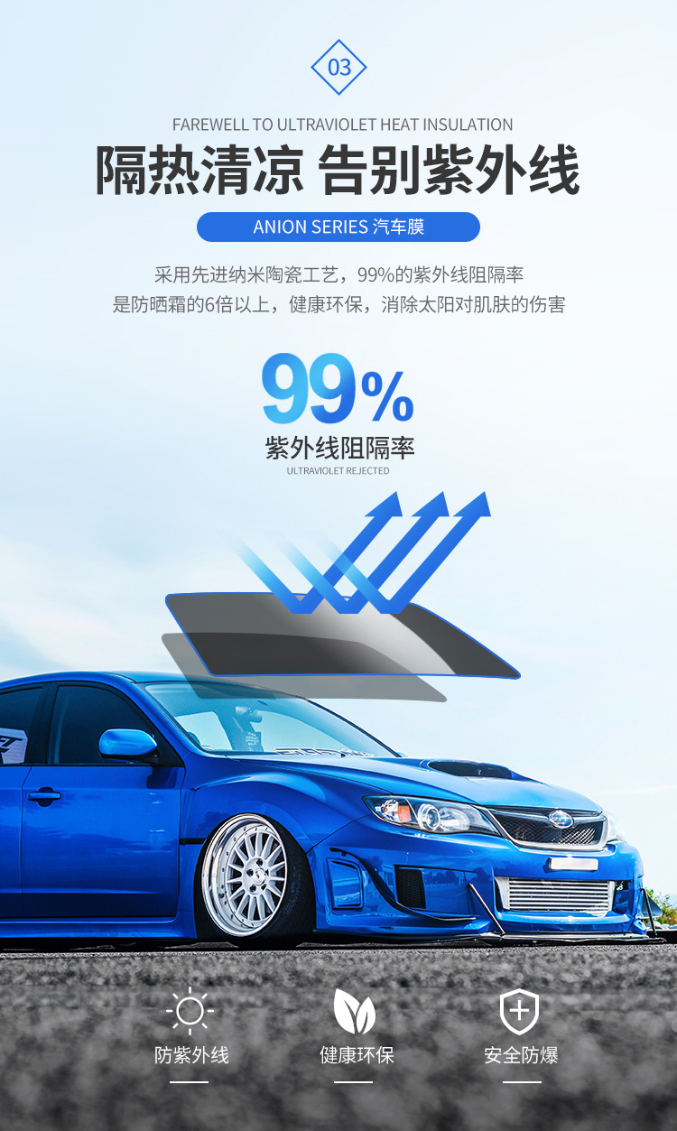 New Negative Ion Nano Ceramic Insulation Film Office Villa Home Window One-way Glass Film Sunscreen Film