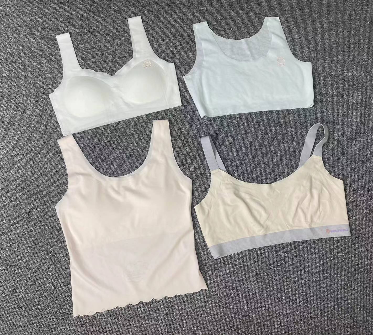 Diverso Chaleco de algodón puro para niñas de verano sujetador Delgado ropa interior de desarrollo inalámbrico brillante sujetador de Estudiante