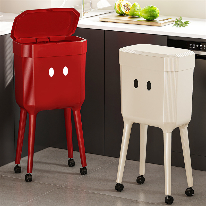 No-Bending Tall Kitchen Trash Can for Home Use, Stylish Luxury Large-Capacity Mobile Storage Bin for Living Room, Wholesale No-Bending Tall Kitchen Trash Can for Home Use, Stylish Luxury Large-Capacity Mobile Storage Bin for Living Room, Wholesale