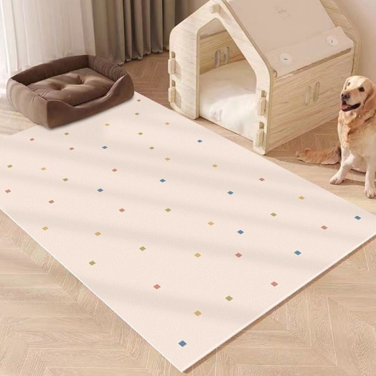Cartoon Pet Urine Barrier Mat, One-Touch Clean Pvc Bay Window Mat, Dog Kennel Waterproof Urine Barrier Mat, Stain-Resistant and Easy to Clean